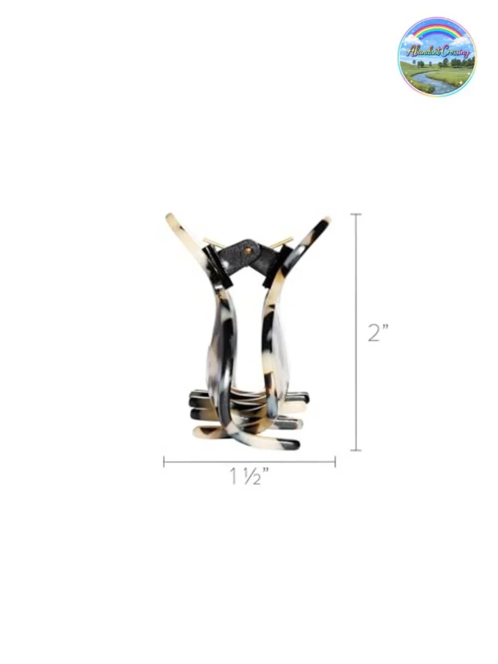 Medium Couture Claw Clip for Hair, Acetate & Metal, All Day Hold